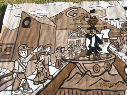 Left side of mural